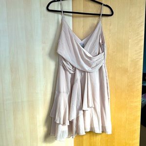 Nude Chiffon Mini Dress